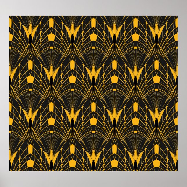 Geometriskt harmoni: Digital prydnadsdesign Poster (Framsidan)
