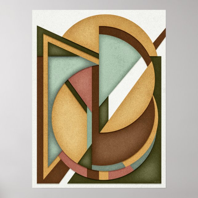 Geometriskt harmoni med jordklotet i mitten av årh poster (Framsidan)