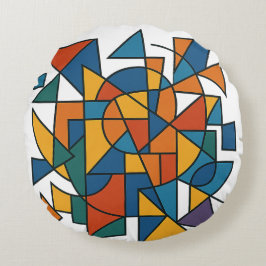 Geometriskt harmoni rund kudde