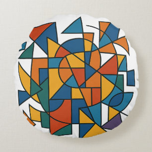 Geometriskt harmoni rund kudde