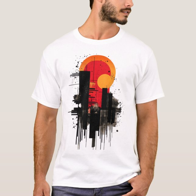 Geometriskt harmoni t shirt (Framsida)