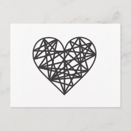 Geometriskt hjärta vykort