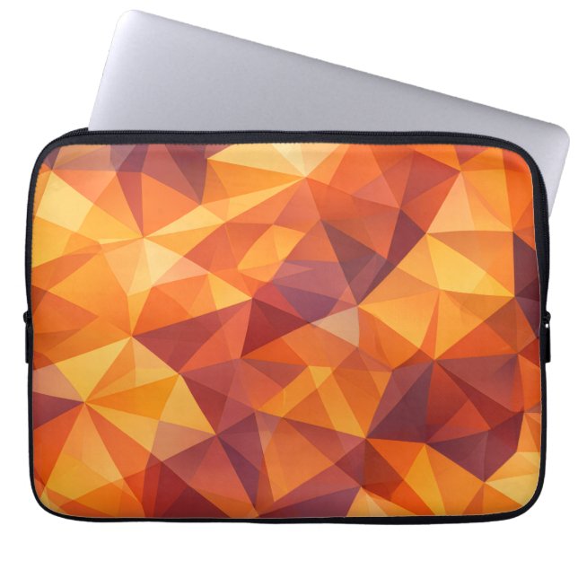 Geometriskt höstmönster Varm Abstrakt  Laptop Fodral (Framsidan)