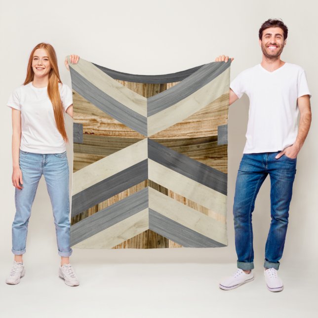 Geometriskt infall fleecefilt (På plats)