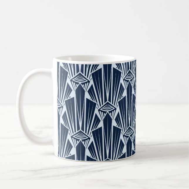 Geometriskt Inslag: Styliserat Modern Mönster Kaffemugg (Vänster)