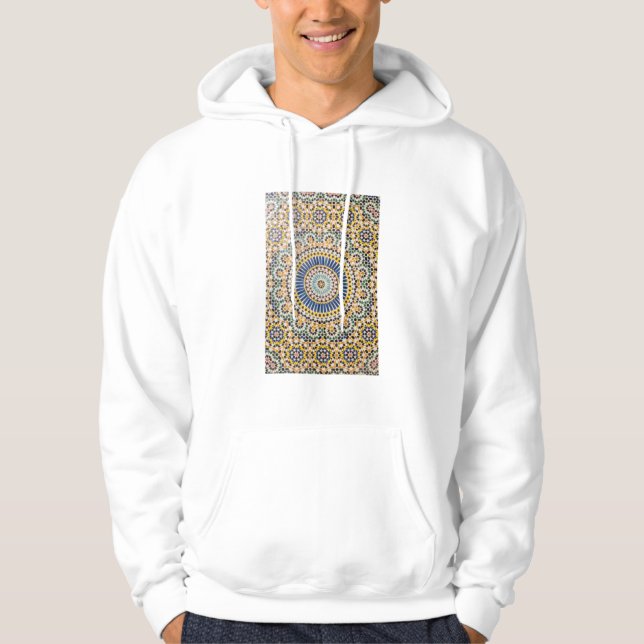 Geometriskt kakelmönster, Marocko Hoodie (Framsida)
