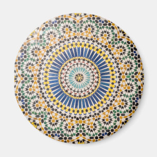 Geometriskt kakelmönster, Marocko Magnet