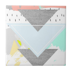 Geometriskt konsttryck kakelplatta