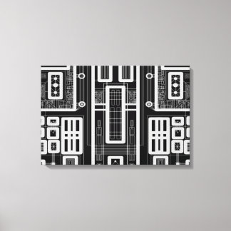 Geometriskt kretskort canvastryck