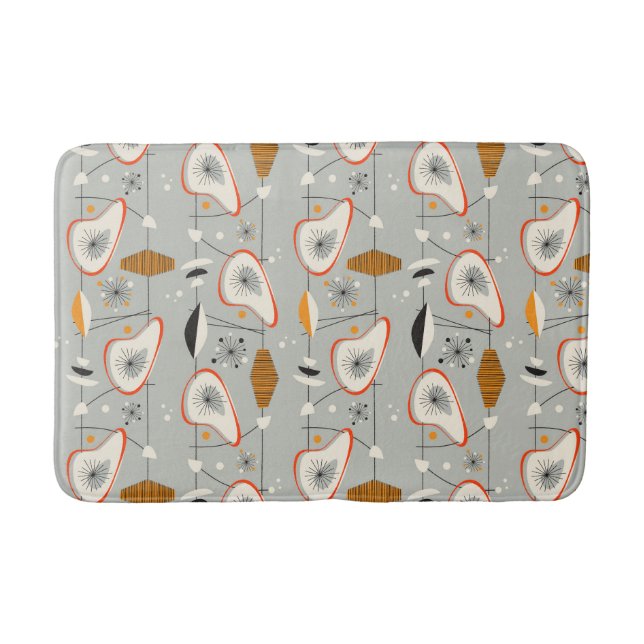 Geometriskt kricka- & blåttmönster badrumsmatta (Framsidan)