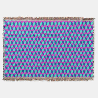 Geometriskt kubmönster filt