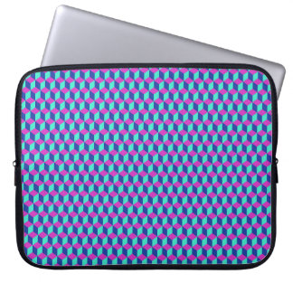 Geometriskt kubmönster laptop fodral