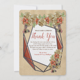 Geometriskt läder och suede Struktur Art Tack Inbjudningar