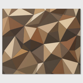 Geometriskt Låg Poly Jordtoner Presentpapper