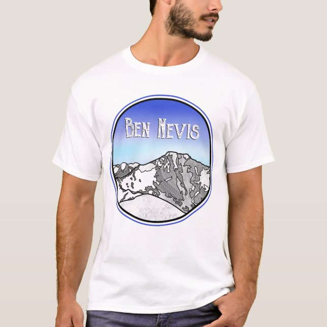 Geometriskt landskap Ben Nevis T Shirt (Framsida)