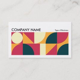 Geometriskt långt Vågrät v01 Visitkort