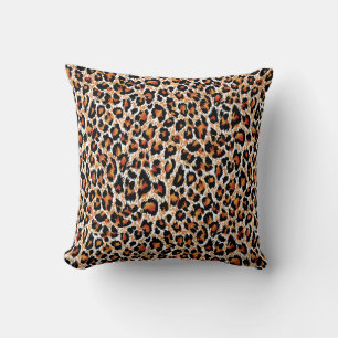 Geometriskt leopard: mönstrad illustration kudde