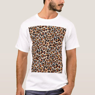 Geometriskt leopard: mönstrad illustration t shirt