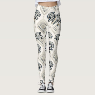 Geometriskt Leopardsömönster Leggings
