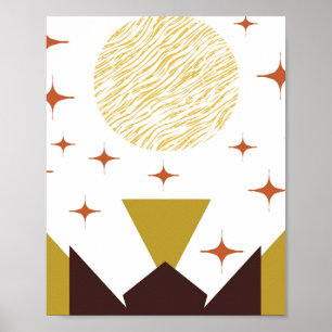Geometriskt liggande i mitten av århundradet poster