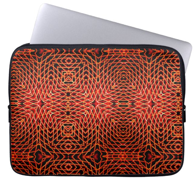 GEOMETRISKT Linjemönster Laptop Fodral (Framsidan)