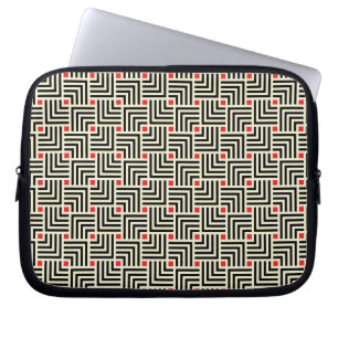 Geometriskt linjermönster laptop fodral