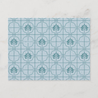 Geometriskt lotusgaller - Den vita lotusen Vykort