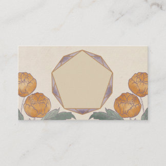 Geometriskt makronkort för vattenfärg visitkort