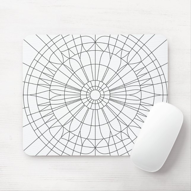 Geometriskt Mandala-mönster Musmatta (Med mus)