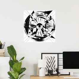 Geometriskt Mandala-mönster Poster