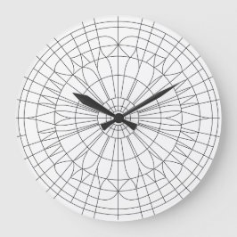 Geometriskt Mandala-mönster Stor Klocka