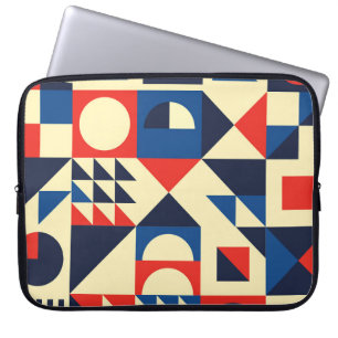 Geometriskt medelårhundrade: Funky Retro Mönster. Laptop Fodral