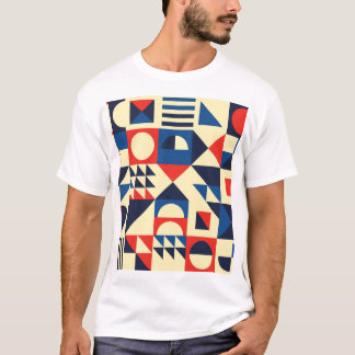 Geometriskt medelårhundrade: Funky Retro Mönster. T Shirt