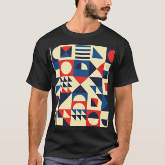 Geometriskt medelårhundrade: Funky Retro Mönster. T Shirt