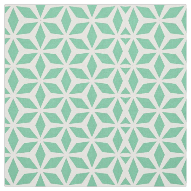 Geometriskt minttyg tyg (Provkarta)