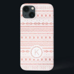 Geometriskt monogram Aztec Ro Guld<br><div class="desc">En modern stamstat rand mönster i ro Guld härjar i iphone case. Anpassa den med ditt monogram. Designad av Blackberry Boulevard.</div>