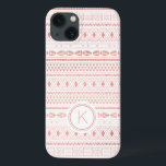 Geometriskt monogram Aztec Ro Guld<br><div class="desc">En modern stamstat rand mönster i ro Guld härjar i iphone case. Anpassa den med ditt monogram. Designad av Blackberry Boulevard.</div>