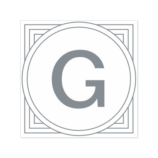 Geometriskt monogram självfärgande stämpel (Design)