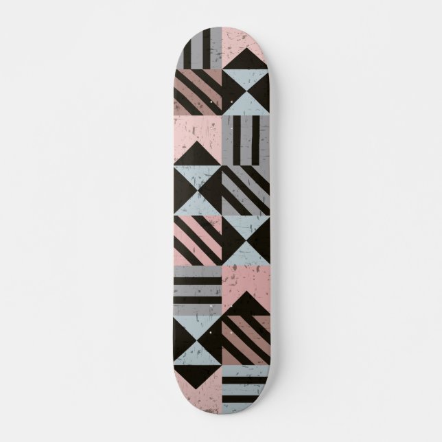Geometriskt Mönster 29 Mini Skateboard Bräda 18,5 Cm (Framsida)