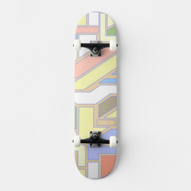 Geometriskt mönster 3 mini skateboard bräda 18,7 cm (Framsida)