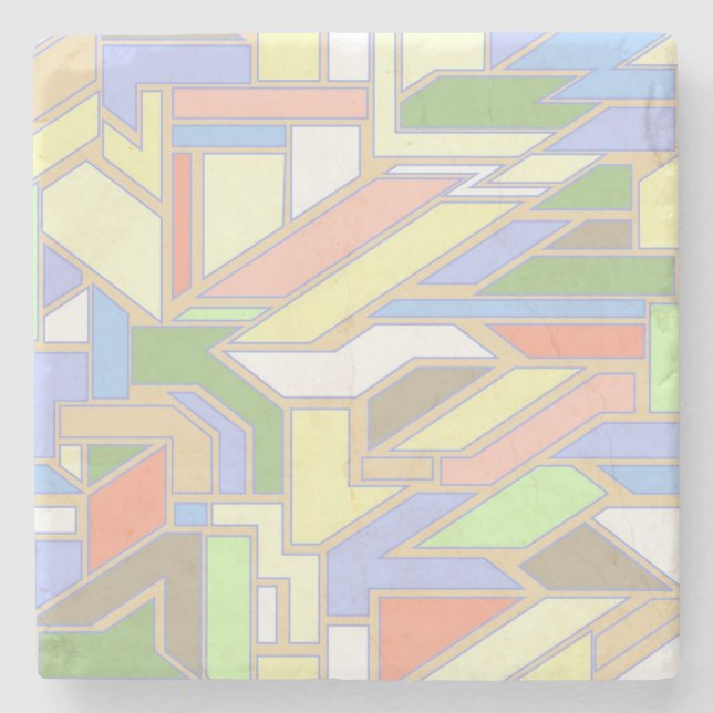 Geometriskt mönster 3 underlägg sten (Framsidan)