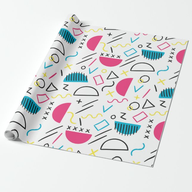 Geometriskt Mönster 5 Presentpapper (Utrullad)