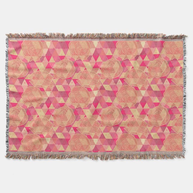 Geometriskt mönster för blomma filt (Framsidan)