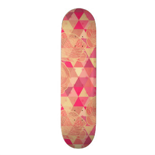 Geometriskt mönster för blomma skateboard bräda 21,5 cm