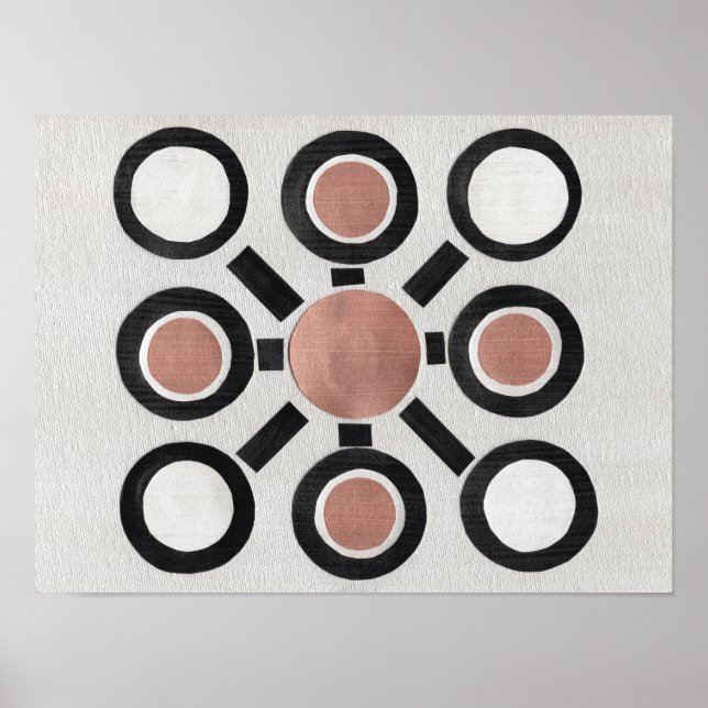 Geometriskt mönster för grödcirkel poster (Framsidan)