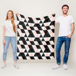 Geometriskt mönster för hand plockadetriangel fleecefilt