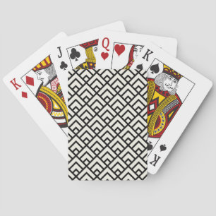 Geometriskt mönster för svart & för vit casinokort