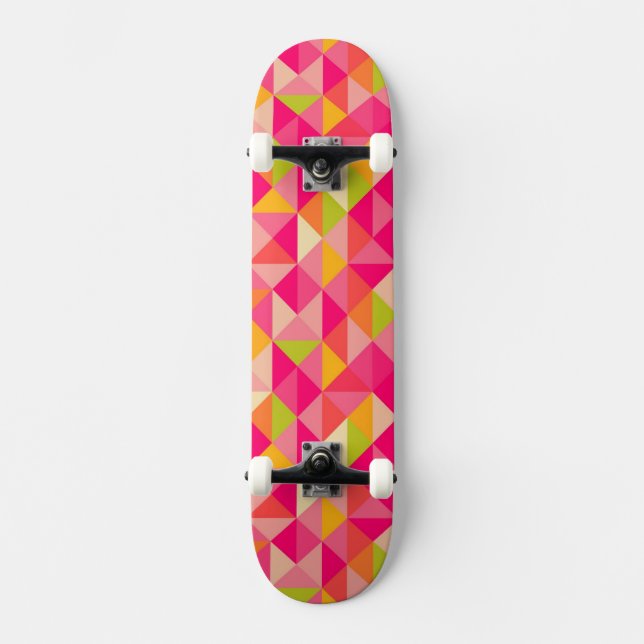 Geometriskt mönster för trianglar skateboard bräda 19,5 cm (Framsida)