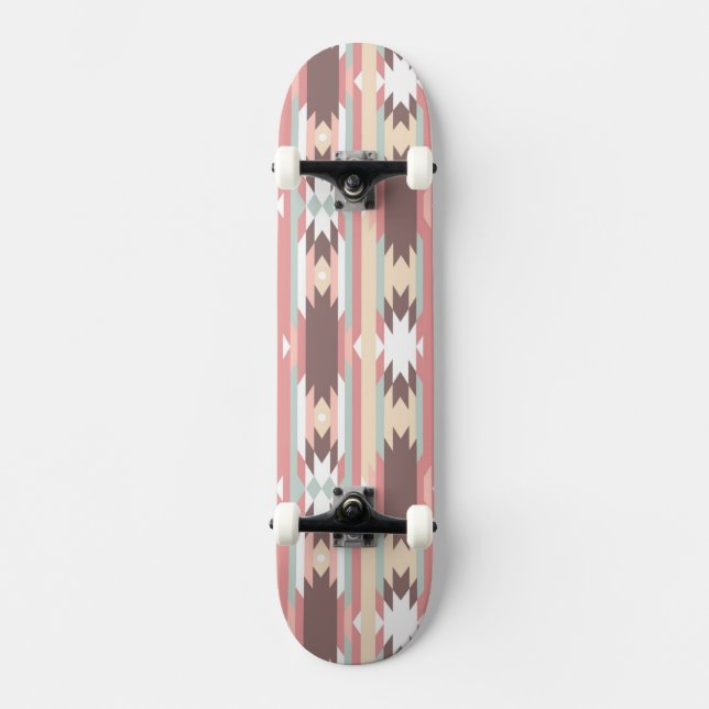 Geometriskt mönster i aztec stil 2 skateboard bräda 21,5 cm (Framsida)