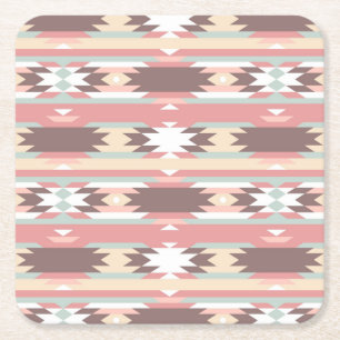 Geometriskt mönster i aztec stil 2 underlägg papper kvadrat